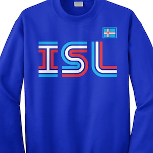 Iceland Athletic Retro Series Unisex Adult Crew Neck Sweatshirt Or Pullover Hoodie