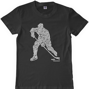 Hockey Player Typography Unisex Kids&#39; Youth T-shirt