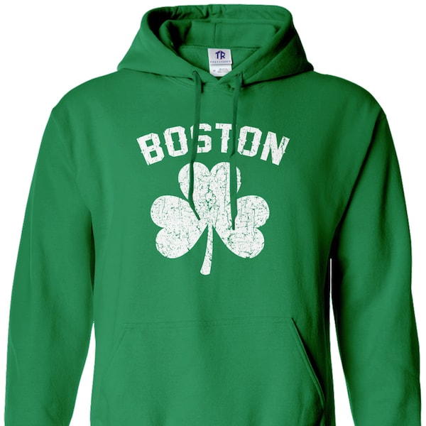 Boston Shamrock Hoodie Sweatshirt