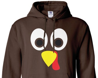I Love Heart Turkeys Black Kids Sweatshirt 