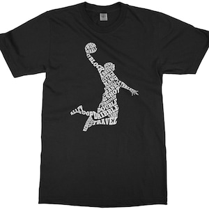 Boy's Basketball Player Typography - Boy's Youth Long and Short Sleeve T-shirt