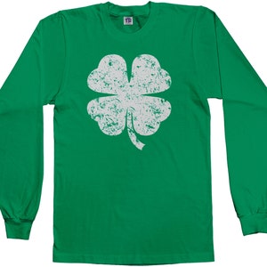 Distressed Four Leaf Clover Unisex Kids&#39; Youth Long Sleeve T-shirt