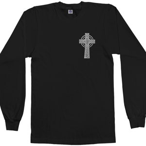 Celtic Cross Polo Men&#39;s Long Sleeve T-shirt