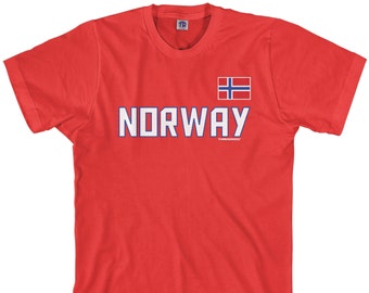 Norway National Team Men's T-shirt Scandinavia Oslo Fjords Norwegian Flag  - TA_00216