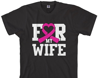 For My Wife Breast Cancer Awareness Men's T-shirt