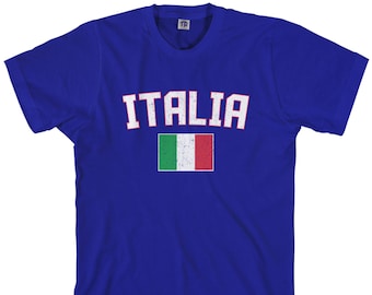 Italia National Team Men's T-shirt Italy Flag European | Etsy