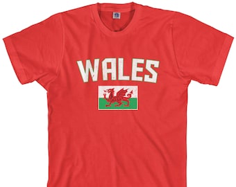 MENS WALES T-SHIRT DESIGNS WELSH FLAG FAN PATRIOT FOOTBALL RUGBY TOP NEW GIFT