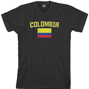 Colombia Flag Men&#39;s T-shirt Colombian National Team South America Football Bogota Soccer League - TA_00317