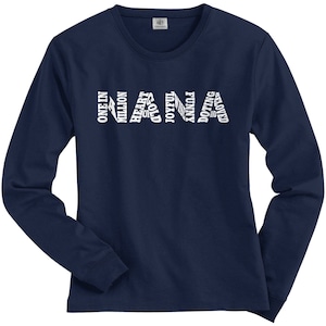 Nana Typography - Women&#39;s Long Sleeve T-shirt
