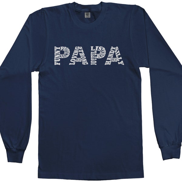 Papa Typography - Men's Long Sleeve T-Shirt