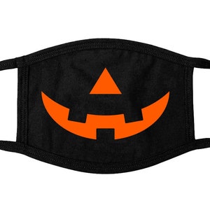 Jack O' Lantern Pumpkin Mask Adult Size Face Mask Halloween Costume Quarantine 2020 Covering