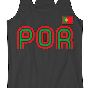 Portugal sportliche Retro-Serie Frauen Racerback Tank Top - Burnout Racerback Tank Top - Junior passen Tank-Top