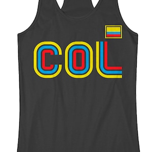 Colombia Athletic Retro Series Women&#39;s Racerback Tank Top - Burnout Racerback Tank Top - Junior Fit Tank Top