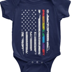 Threadrock Baby Rainbow Pride Bodysuit - LGBT Gay Pride Infant Onesie