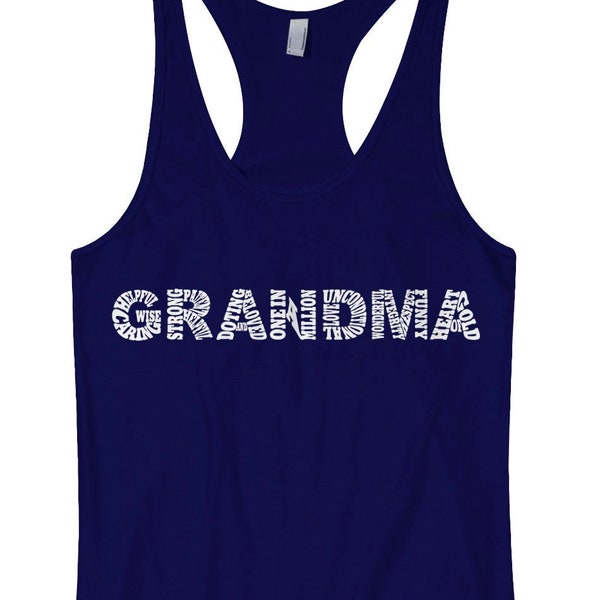 Grandma Typography - Women's Racerback Tank Top