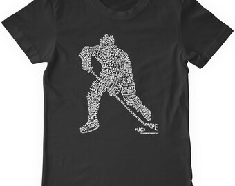 Retro Hockey Player Youth T-Shirt Kids Hockey Shirt