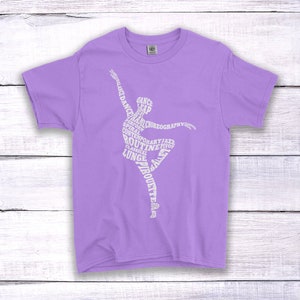 Dancing Ballerina Ballet Dance Typography Children&#39;s Youth Girls&#39; T-Shirt