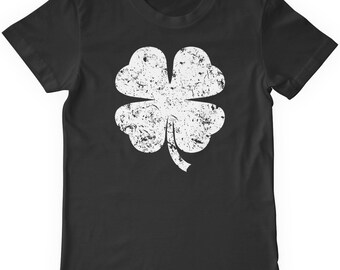 Distressed Four Leaf Clover Unisex Kids' Youth T-shirt - Etsy