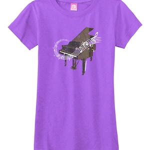 Klavier Mädchen ausgestattet Jugend T-shirt