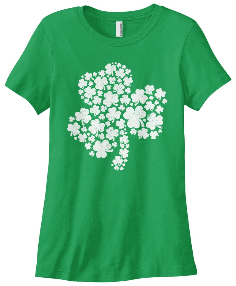 Patterned Shamrock for St Patricks Day Women's T-shirt image 1