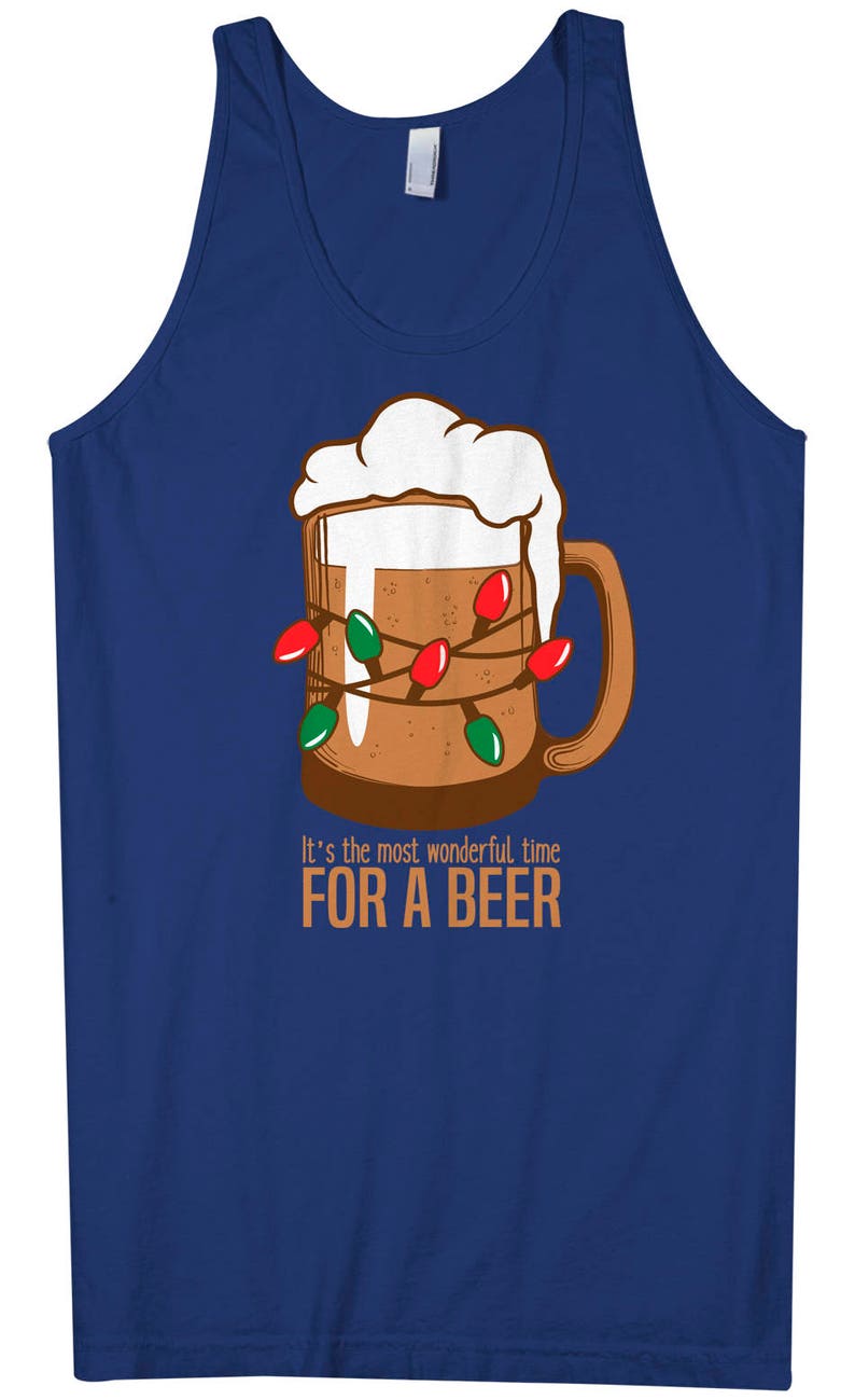 Most Wonderful Time For A Beer Men's Long Sleeve T-Shirt Short Sleeve T-Shirt Tank Top Funny Drinking Shirt image 9