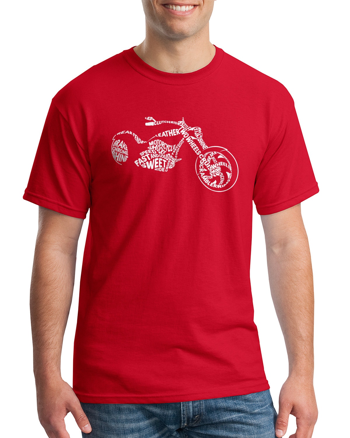 Motorcycle Typography - Men's Short Sleeve T-shirt - Etsy