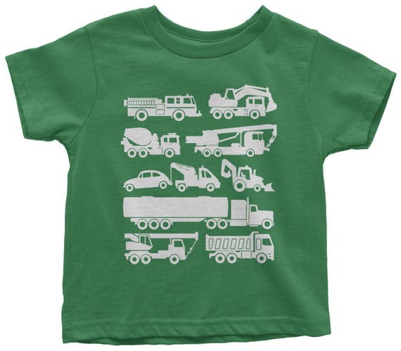 Threadrock Little Boys Trucks Toddler T-Shirt