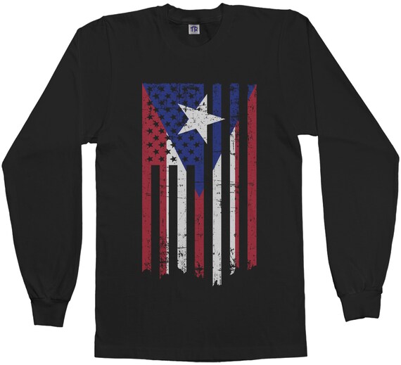Threadrock Puerto Rico American Flag Unisex Raglan T-Shirt - Foto 5