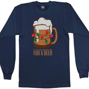 Most Wonderful Time For A Beer Men's Long Sleeve T-Shirt Short Sleeve T-Shirt Tank Top Funny Drinking Shirt image 7