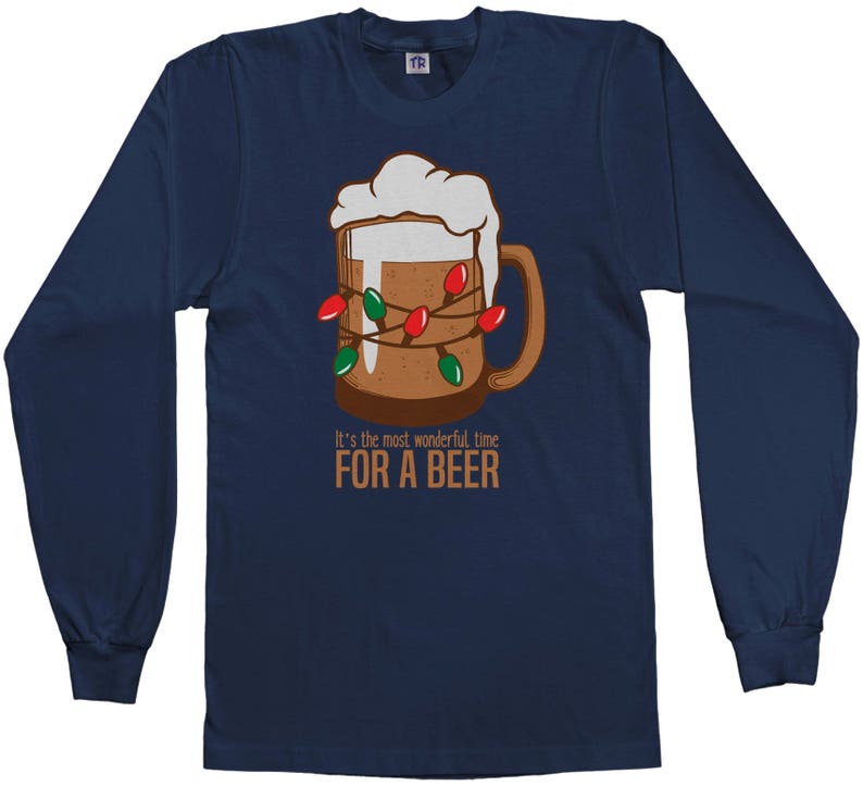 Most Wonderful Time For A Beer Men's Long Sleeve T-Shirt Short Sleeve T-Shirt Tank Top Funny Drinking Shirt image 7