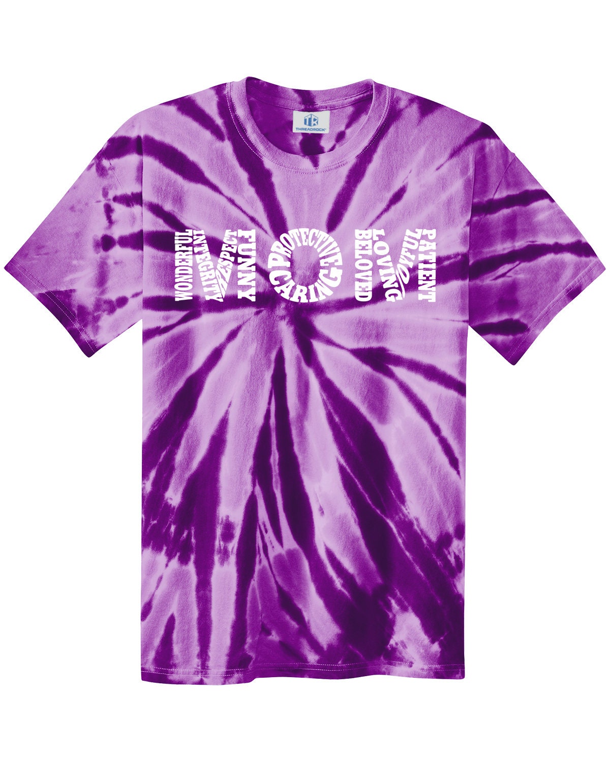 Mom Typography Women's Tie Dye T-shirt | Etsy