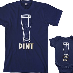 Pint & Half Pint Men's T-shirt and Infant Bodysuit Dad and Baby Matching Set image 5