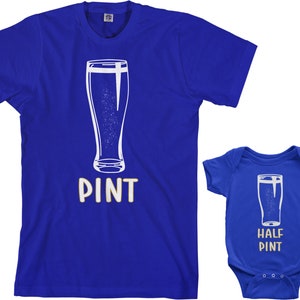 Pint & Half Pint Men's T-shirt and Infant Bodysuit Dad and Baby Matching Set image 8