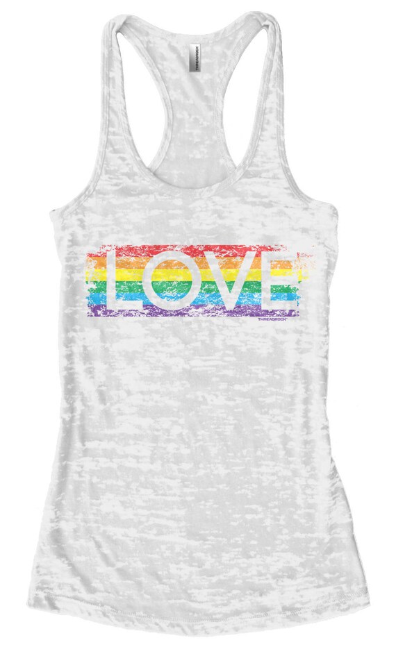 Gay Pride Rainbow Love Women's Burnout 