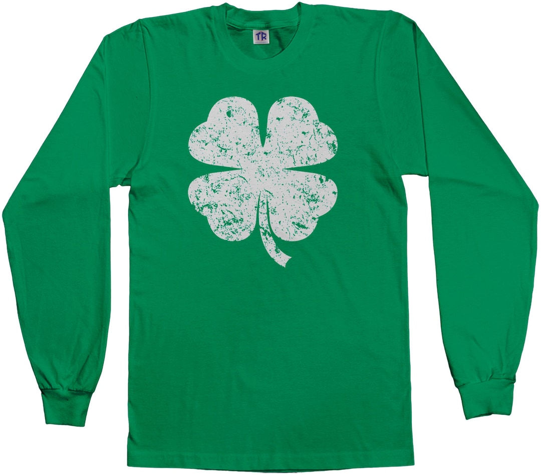Distressed Four Leaf Clover Unisex Kids' Youth Long Sleeve T