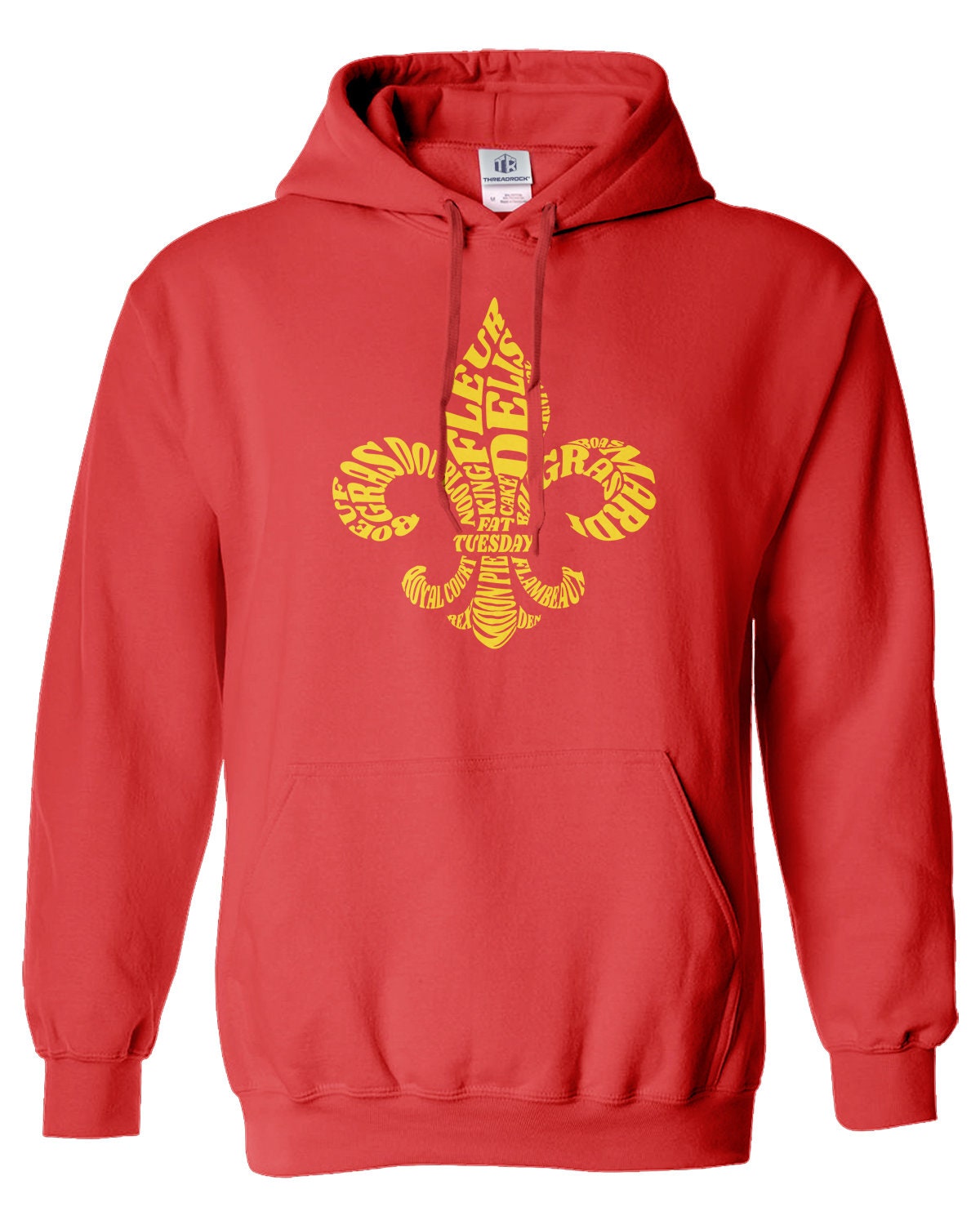 BiBi Fleur De Lis Sleeve Mardi Gras Pullover