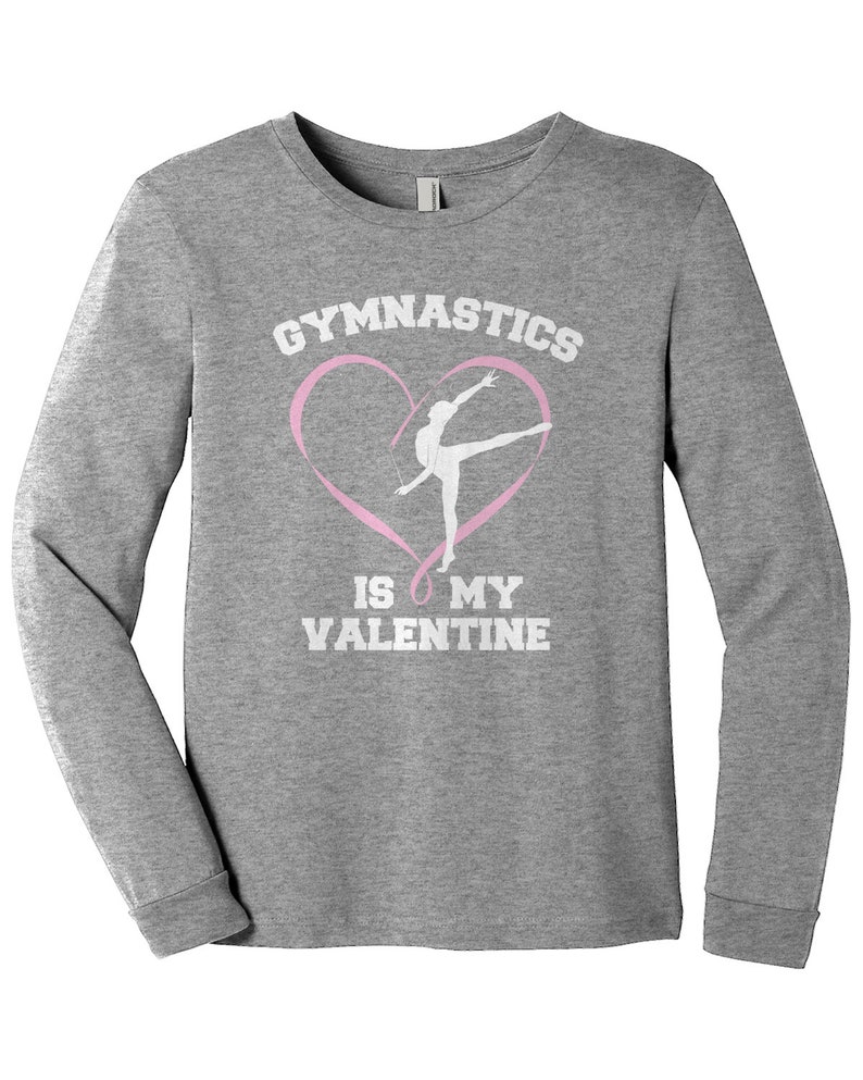 Gymnastics Is My Valentine Kids/' Youth Long Sleeve T-shirt