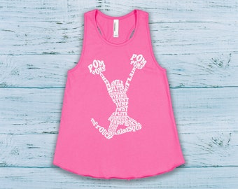 Cheerleader Cheer Typography Children's Youth Girls' Racerback Tank Top