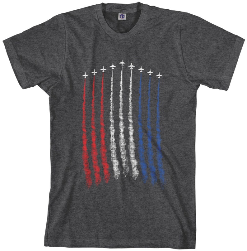 Red White Blue Air Force Flyover Men's T-shirt image 1