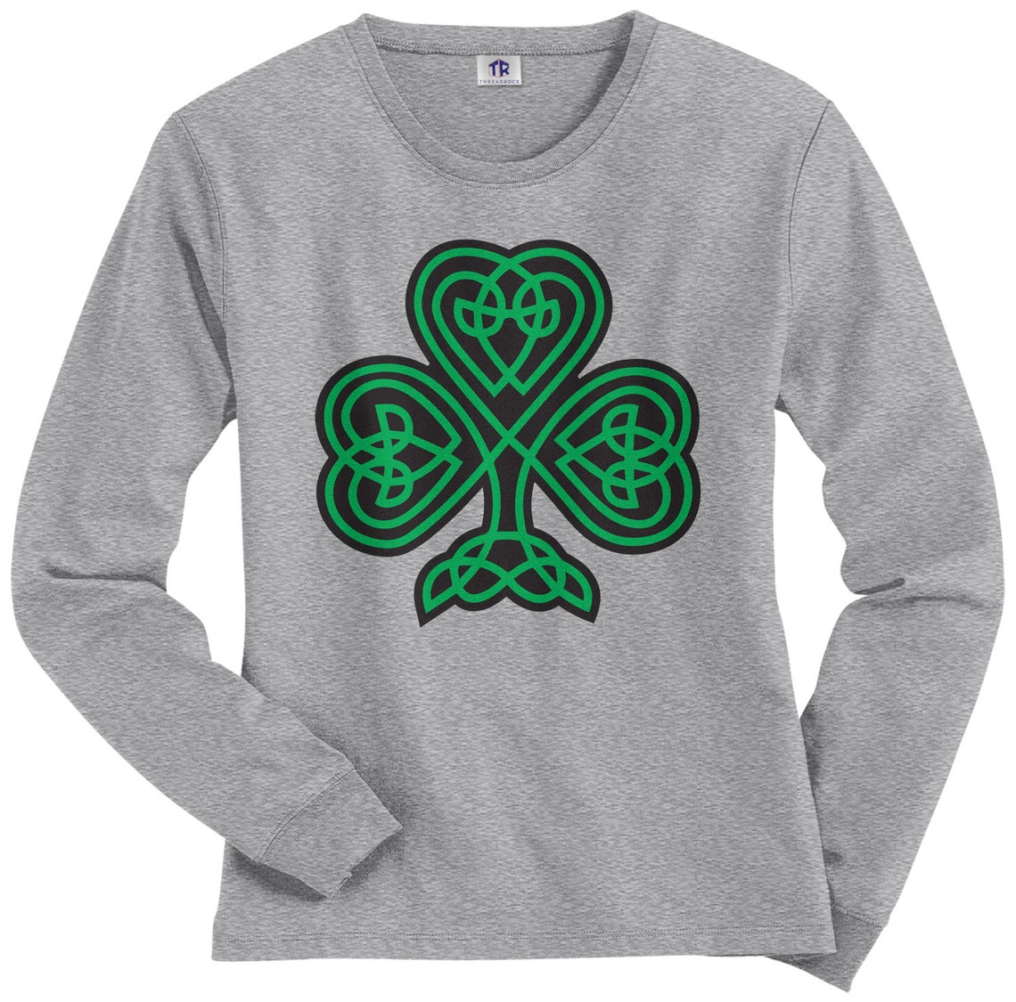 Celtic Shamrock Women's Long Sleeve T-shirt | Etsy