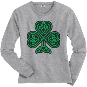 Celtic Shamrock Women's Long Sleeve T-shirt image 2