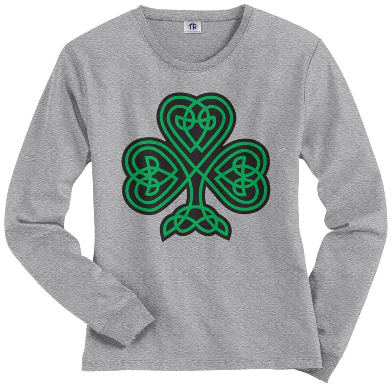 Celtic Shamrock Women's Long Sleeve T-shirt image 2