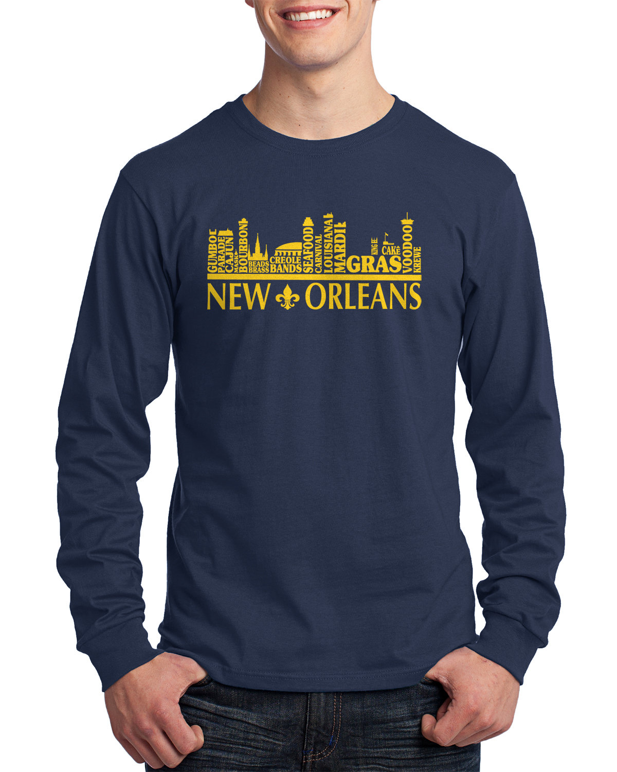 Threadrock New Orleans Skyline Tie Dye T-Shirt - Unisex Cotton Tee
