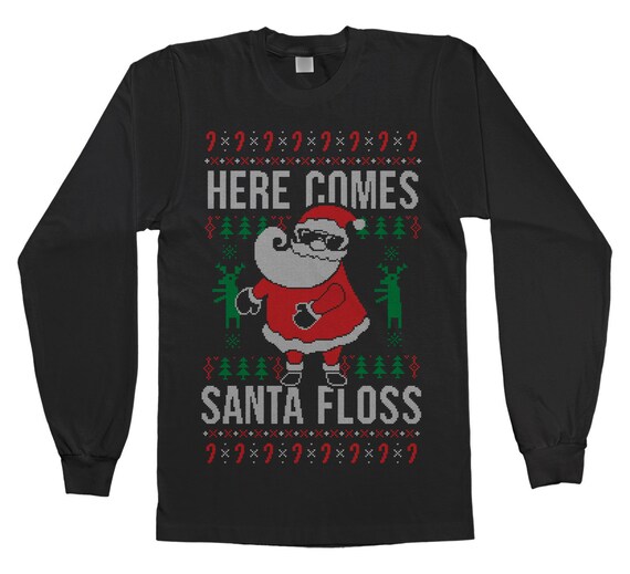 Santa Floss Ugly Christmas Sweater Santa Floss Ugly Christmas Sweater