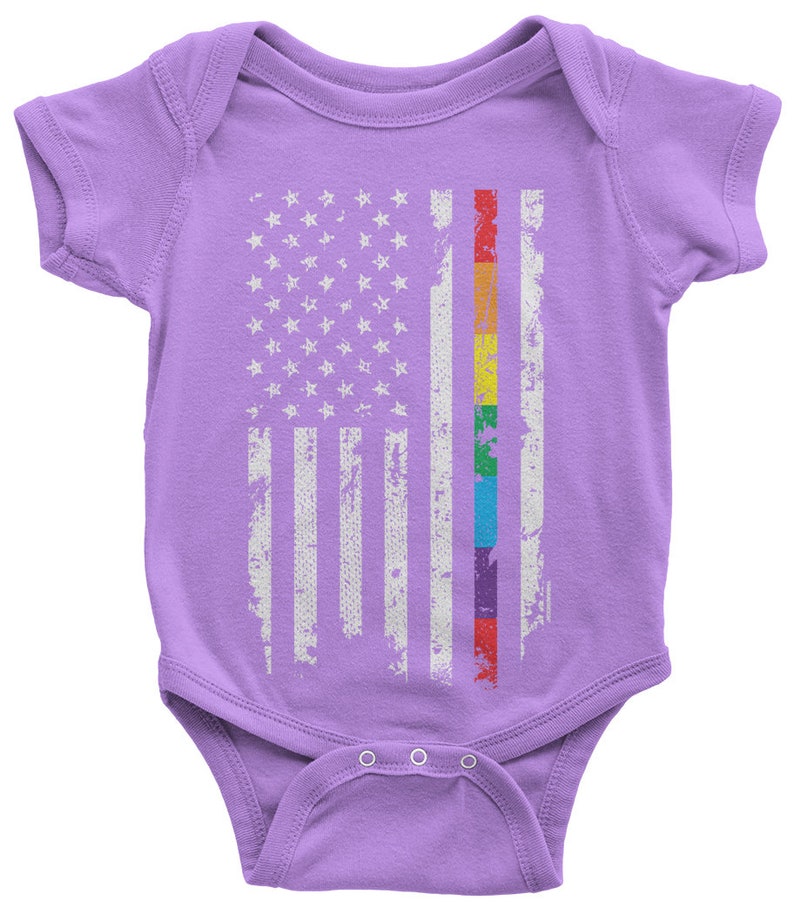 Gay Pride Rainbow American Flag Baby Infant Bodysuit - Etsy
