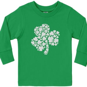 Patterned Shamrock Unisex Kids&#39; Toddler Long Sleeve T-shirt
