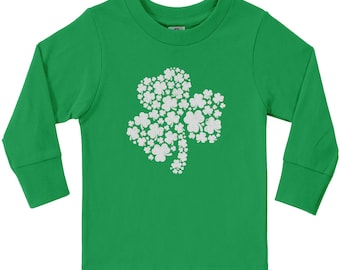 Patterned Shamrock Unisex Kids' Toddler Long Sleeve T-shirt