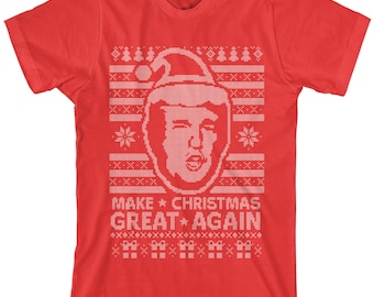 Donald Trump Make Christmas Great Again Ugly Christmas Sweater Men's T-Shirt - TA_00391