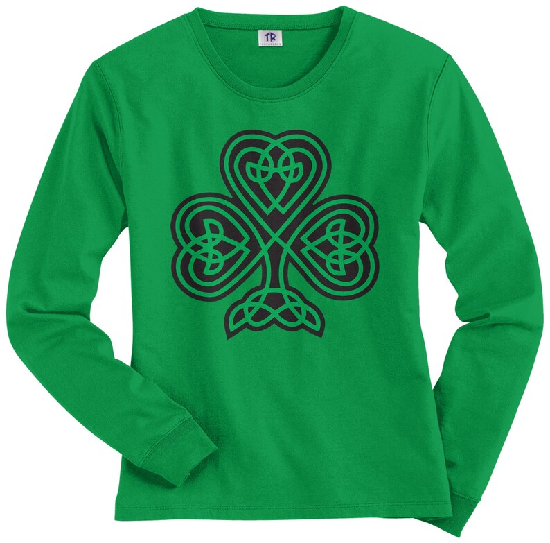 Celtic Shamrock Women's Long Sleeve T-shirt image 1