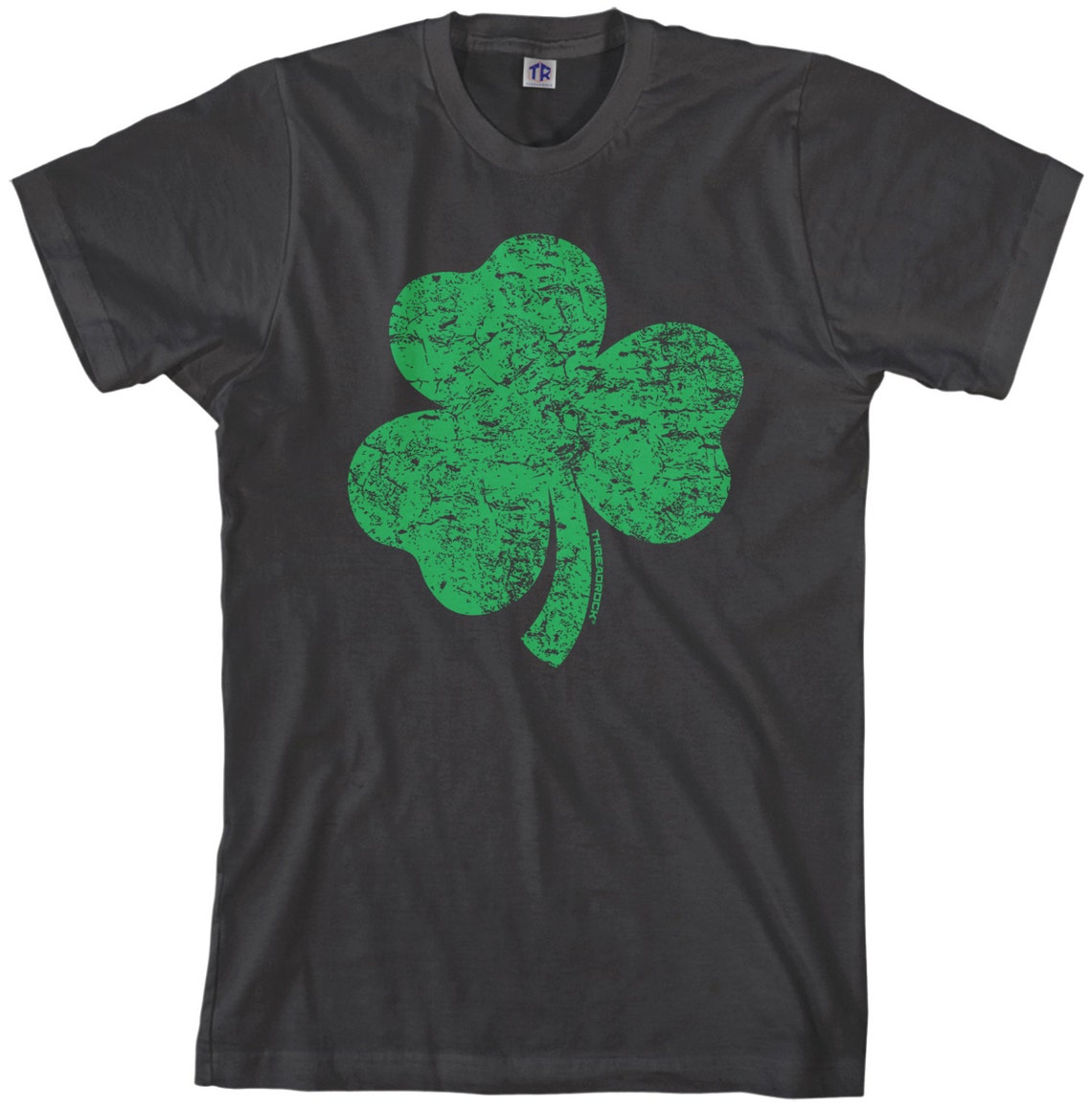 Distressed Green Shamrock Men's T-shirt Four Leaf Clover | Etsy